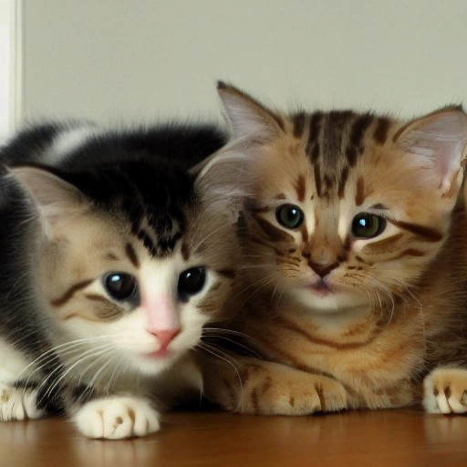 AI-generated photo of two kitties